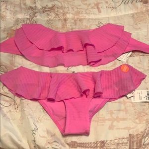 Pink Ruffle Bikini